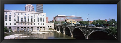 Framed Arch bridge across the Genesee River, Rochester, Monroe County, New York State, USA Print