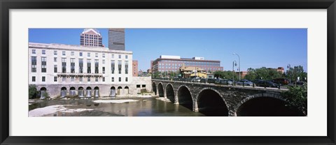 Framed Arch bridge across the Genesee River, Rochester, Monroe County, New York State, USA Print