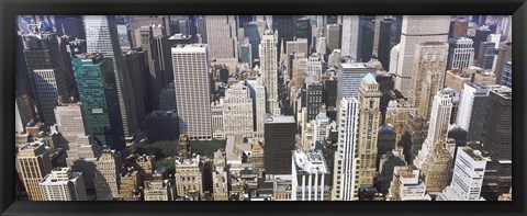 Framed Bryant Park and surrounding buildings, Manhattan, New York City, New York State, USA Print