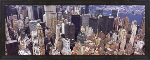 Framed Aerial view of midtown Manhattan, New York City, New York State, USA Print