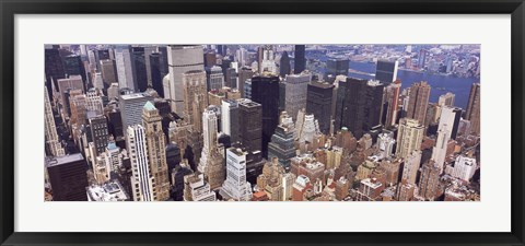 Framed Aerial view of midtown Manhattan, New York City, New York State, USA Print