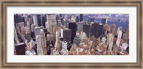 Framed Aerial view of midtown Manhattan, New York City, New York State, USA Print