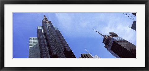 Framed Low angle view of skyscrapers in a city, New York City, New York State, USA 2011 Print