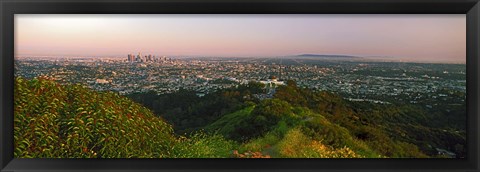 Framed Cityscape, Santa Monica, City of Los Angeles, Los Angeles County, California, USA Print