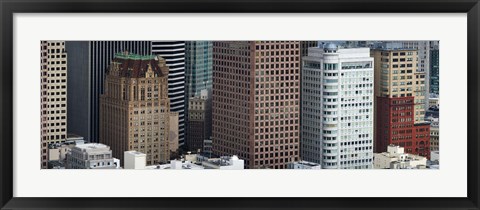 Framed Skyscrapers in the financial district, San Francisco, California, USA Print