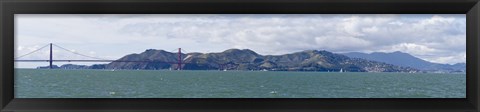 Framed Golden Gate Bridge, Marin Headlands, Mount Tamalpais, Sausilito, San Francisco Bay, San Francisco, California, USA Print