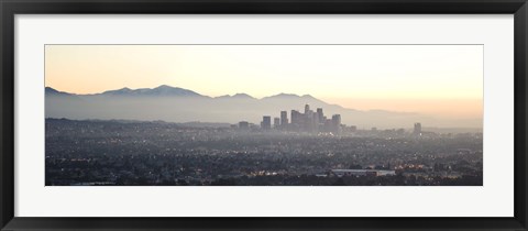 Framed Los Angeles, California Cityscape Print