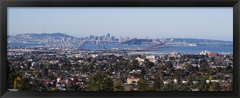 Framed Oakland, San Francisco Bay, San Francisco, California Print