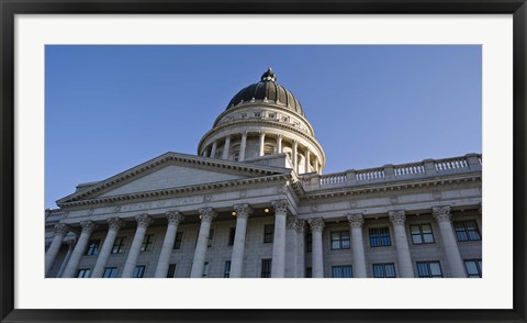 Framed Low angle view of the Utah State Capitol Building, Salt Lake City, Utah Print