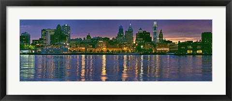 Framed River Delaware, Philadelphia, Pennsylvania, Print