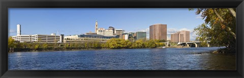 Framed Buildings at the waterfront, Connecticut River, Hartford, Connecticut, USA 2011 Print