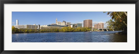 Framed Buildings at the waterfront, Connecticut River, Hartford, Connecticut, USA 2011 Print