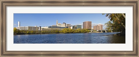 Framed Buildings at the waterfront, Connecticut River, Hartford, Connecticut, USA 2011 Print