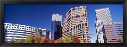 Framed Low angle view of skyscrapers, Downtown Denver, Denver, Colorado, USA 2011 Print