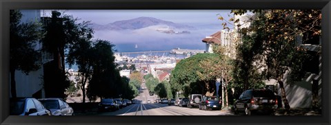 Framed Street scene, San Francisco, California, USA Print