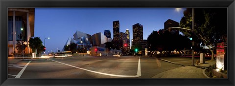 Framed Concert hall lit up at night, Walt Disney Concert Hall, City Of Los Angeles, Los Angeles County, California, USA 2011 Print