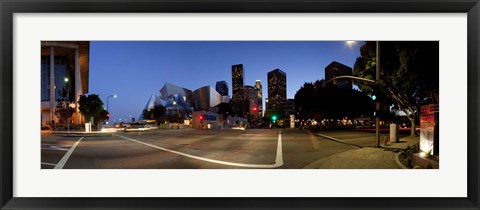 Framed Concert hall lit up at night, Walt Disney Concert Hall, City Of Los Angeles, Los Angeles County, California, USA 2011 Print