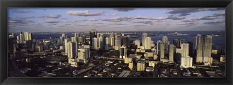 Framed Clouds over the city skyline, Miami, Florida Print