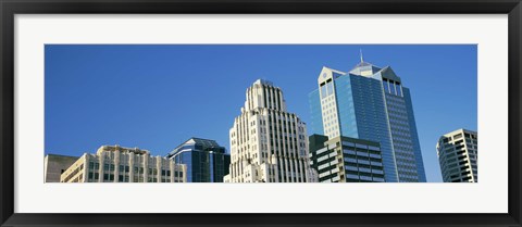 Framed Close up of buildings in Downtown Kansas City, Missouri Print