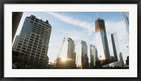 Framed Skyscrapers in a city, New York City, New York State, USA 2012 Print