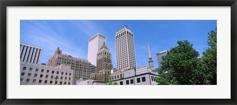 Framed Low angle view of downtown buildings, Tulsa, Oklahoma Print