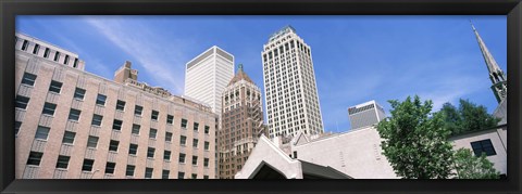 Framed Close up of downtown buildings, Tulsa, Oklahoma Print