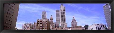 Framed Parking lot at downtown Tulsa, Oklahoma, USA Print