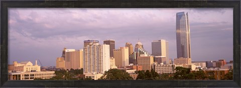Framed Downtown skyline, Oklahoma City, Oklahoma Print