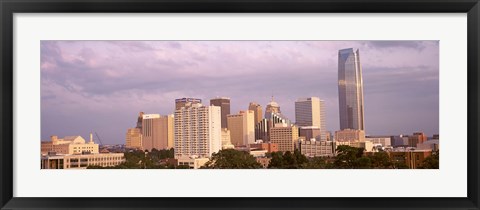 Framed Downtown skyline, Oklahoma City, Oklahoma Print