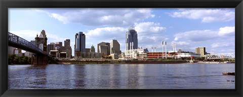 Framed Ohio River, Cincinnati, Hamilton County, Ohio Print