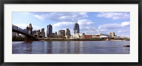 Framed Ohio River, Cincinnati, Hamilton County, Ohio Print