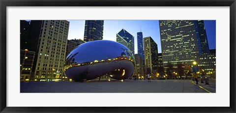 Framed Buildings in a city, Cloud Gate, Millennium Park, Chicago, Cook County, Illinois, USA Print