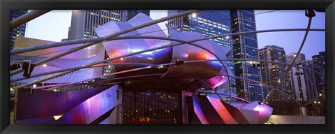 Framed Low angle view of Jay Pritzker Pavilion, Millennium Park, Chicago, Cook County, Illinois Print