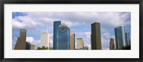 Framed Low angle view of skyscrapers, Houston, Texas, USA Print