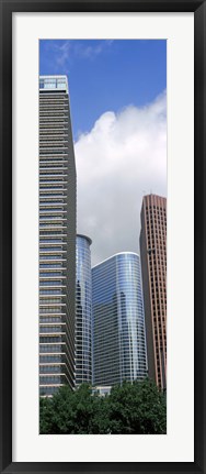 Framed Wedge Tower, ExxonMobil Building, Chevron Building, Houston, Texas Print