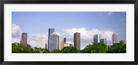 Framed Wedge Tower, ExxonMobil Building, Chevron Building, Houston, Texas (horizontal) Print