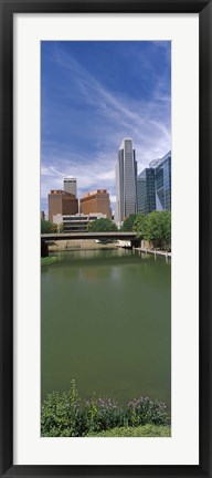 Framed Buildings at the waterfront, Omaha, Nebraska (vertical) Print