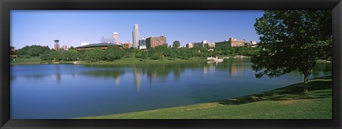 Framed Buildings at the waterfront, Omaha, Nebraska (horizontal) Print