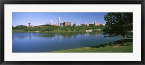 Framed Buildings at the waterfront, Omaha, Nebraska (horizontal) Print