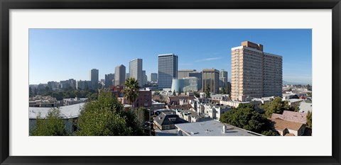 Framed View over Oakland from Adams Point, California Print