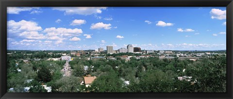 Framed Aerial view of Colorado Springs, Colorado Print