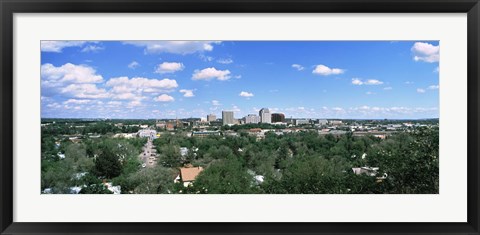 Framed Aerial view of Colorado Springs, Colorado Print