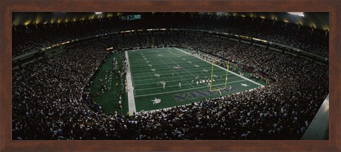 Framed Spectators in an American football stadium, Hubert H. Humphrey Metrodome, Minneapolis, Minnesota, USA Print