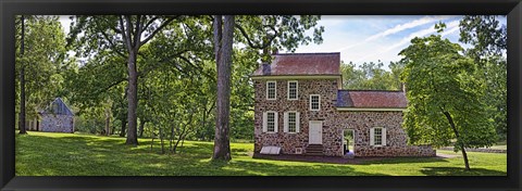 Framed Facade of a building, Washington&#39;s Headquarters, Valley Forge National Historic Park, Philadelphia, Pennsylvania, USA Print