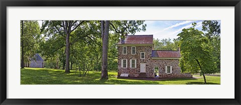 Framed Facade of a building, Washington&#39;s Headquarters, Valley Forge National Historic Park, Philadelphia, Pennsylvania, USA Print