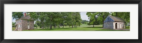 Framed Buildings in a farm, Washington&#39;s Headquarters, Valley Forge National Historic Park, Philadelphia, Pennsylvania, USA Print