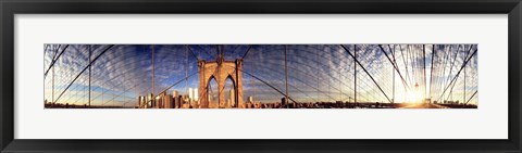 Framed Details of the Brooklyn Bridge, New York City, New York State, USA Print