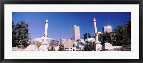 Framed Buildings from Civic Center Park, Denver, Colorado, USA Print