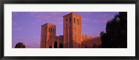 Framed Low angle view of Royce Hall at university campus, University of California, Los Angeles, California, USA Print