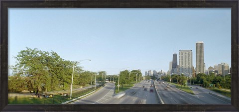 Framed Skyscrapers in a city, Lake Shore Drive, Chicago, Cook County, Illinois, USA Print